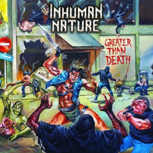 cover of greater than death by inhuman nature